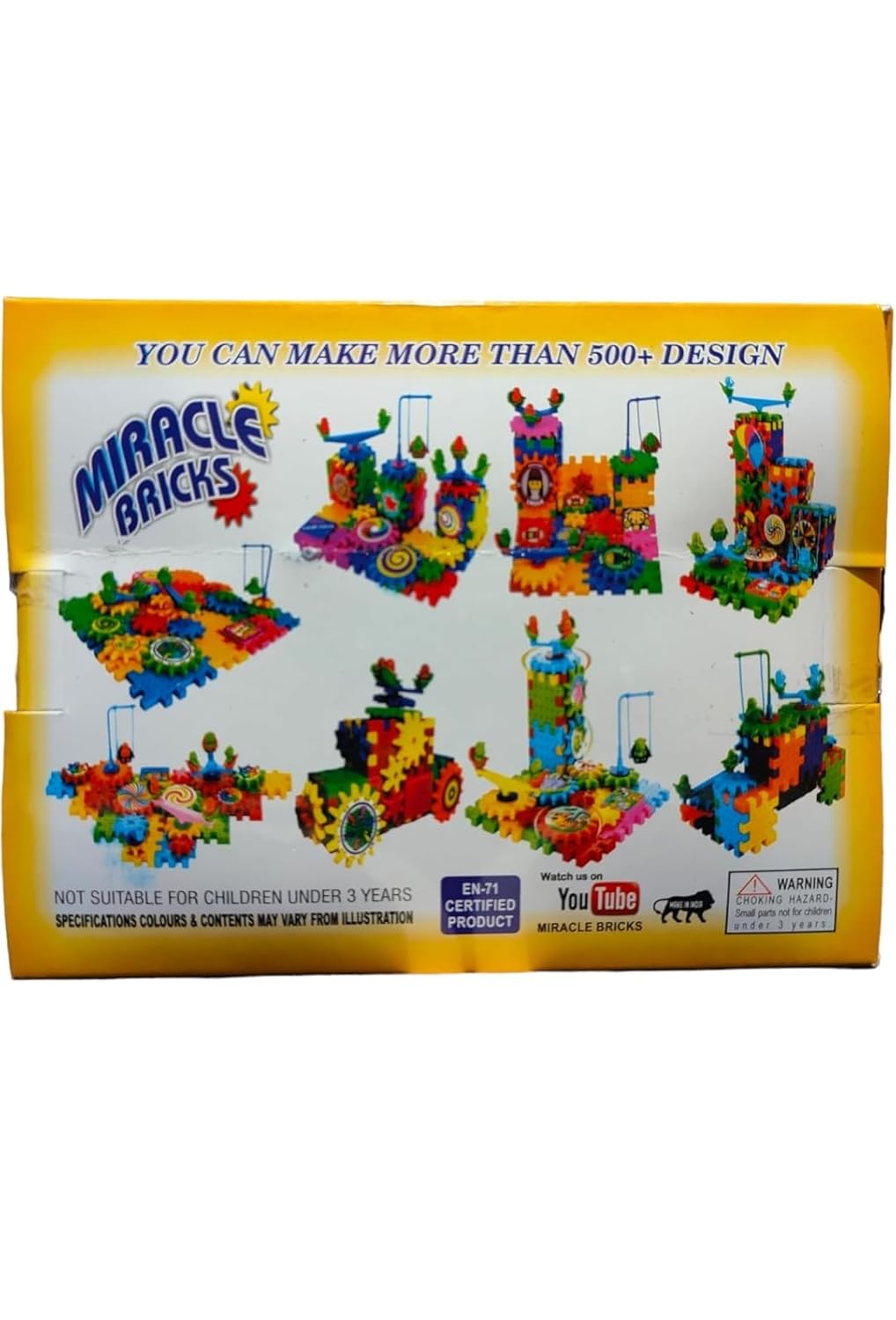 Miracle Bricks Educational Building Blocks Set, 101 Pieces, 500+ Designs, Preschool Learning Toy
