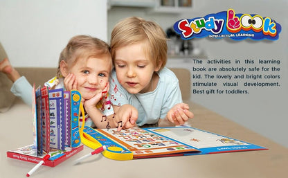 Intelligence Sound Book for Kids – Learn ABC, Words, Numbers, Shapes, Animals & Vehicles – Fun Educational Toy for Toddlers & Preschoolers (Multicolour)