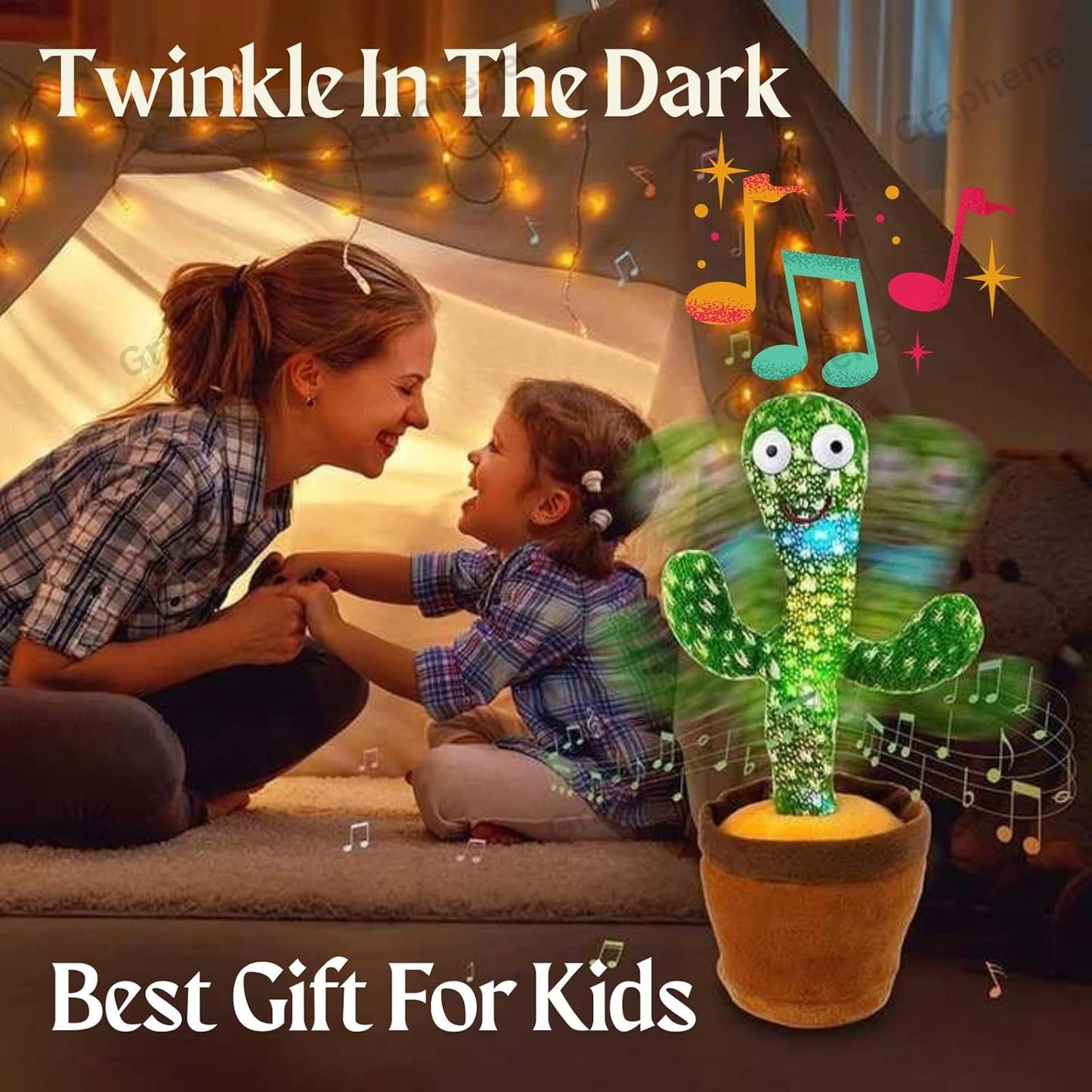 Talking Cactus Rechargeable with USB Cable Can Singing Wriggle & Recording Repeat What You Say