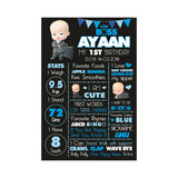 Boss Baby Theme Milestone Chalk Board