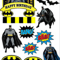 Batman Theme Cake Toppers