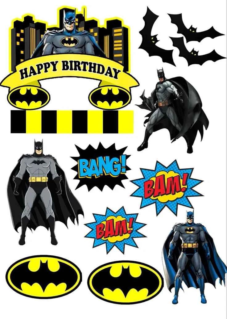 Batman Theme Cake Toppers