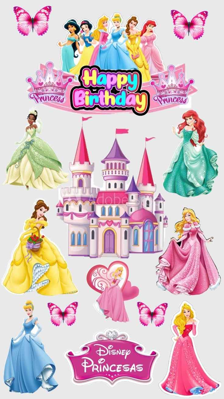 Princess Theme Cake Toppers