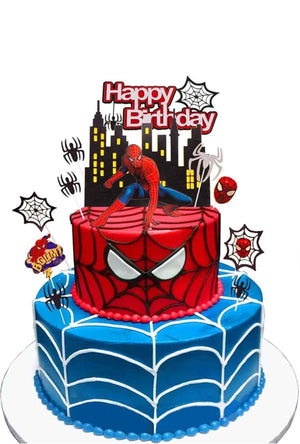 Spiderman Theme Cake Toppers