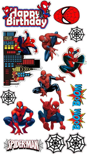 Spiderman Theme Cake Toppers
