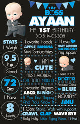Boss Baby Theme Milestone Chalk Board