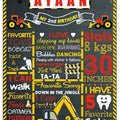 Construction Theme Milestone Chalkboard