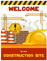 Construction Theme Birthday Welcome Board