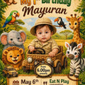 Jungle Theme Birthday Welcome Board