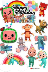 Cocomelon Theme Cake Toppers