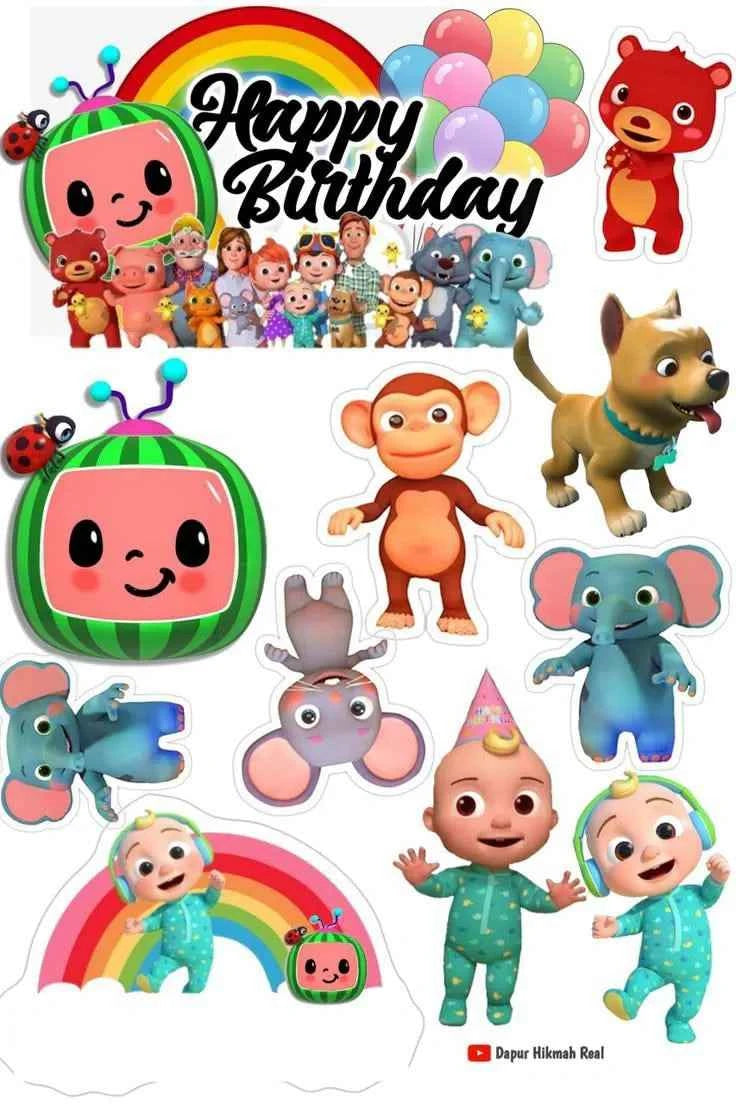 Cocomelon Theme Cake Toppers