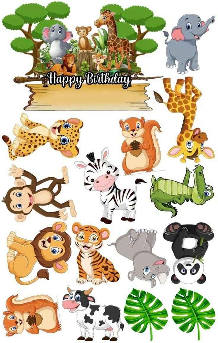 Jungle Theme Cake Toppers